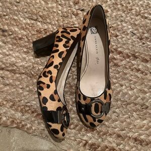 LEOPARD HEELS WITH BUCKLE